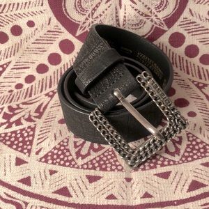 Diesel Black Leather Belt